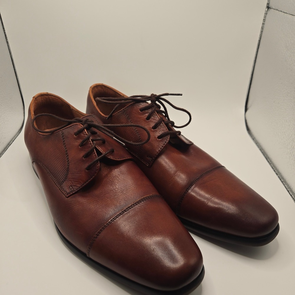 Florsheim Cap Toe Oxford Mens 8D Brown Leather Dress Shoes (S10)